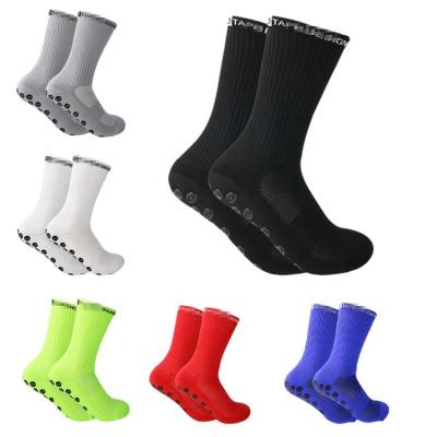 China 2023 Latest Design Sports Men's Breathable Socks Band Design Grip Football Boots Logo Youth Football Socks Custom Made for sale