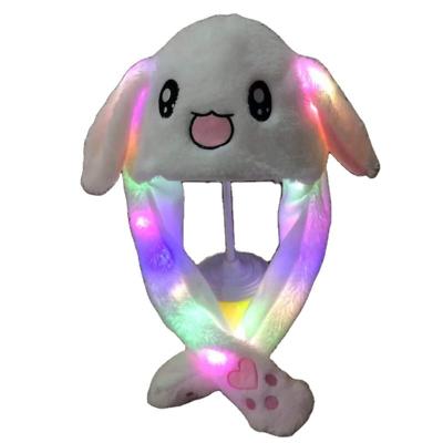 China Toy With Light Soft Bunny Toy Led Hat Girls Birthday Ear Popular Hot Ear Long Gift Flashing Hat With Light for sale