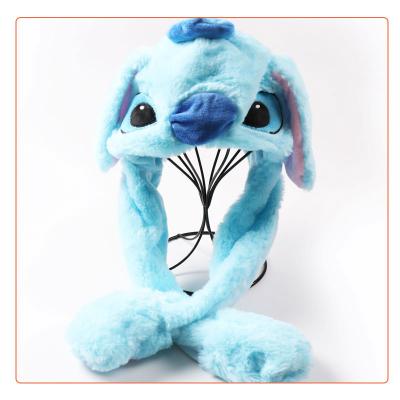 China Popular Cute Led Glowing Ears Rabbit Ear Movable Doll Bunny Ear Plushie Hats Funny Jumping Toy Kids Toy for sale