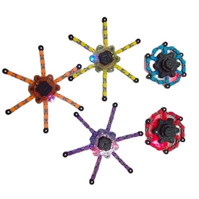 China Fingertip Plastic Transformable Spinner Creative Mechanical Toy Diy Deformable Spinning Top Robot String Gyro Toy for sale