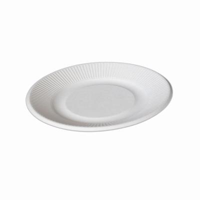 China Bio Degradable Disposable Microwavable Sugar Cane Bagasse Paper Pulp Dish for sale