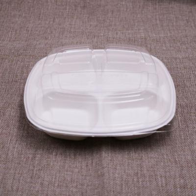 China Eco Friendly Use And Degradable Microwavable Bio Throw Quick Lunch Dishes With Lid for sale