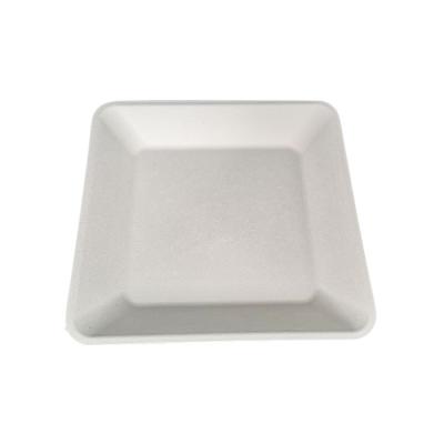 China Microwavable Disposable Paper Pulp Food Trays for sale