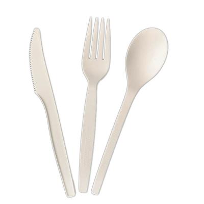 China Folk Plasma Biodegradable Compostable Spoon Knife Cutlery Set for sale