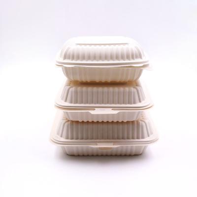 China Eco-frinendly cornstarch biodegradable disposable food container for sale