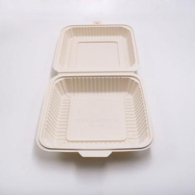 China Eco - Friendly Biodegradable Disposable Lunch Food Box 3 Compartment for sale