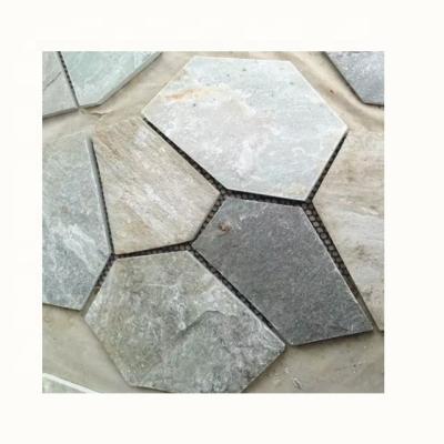 China Cobblestone Slate Paving Pattern , Natural Stone Pavers for sale