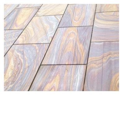 China Modern Rainbow Sandstone Landscaping Stone Patio Paving Tiles For Flooring for sale