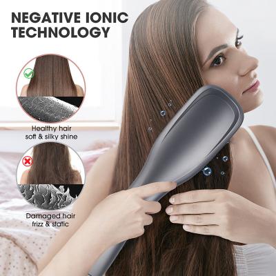 China Professional Hotel Salon One Stage Hot Air Volumizer Straightener Comb Hair Blow Dryer Brush for sale