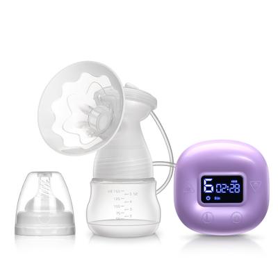 China 2021 New Design BPA Free Electric Manual Breast Pump With Bottle for sale