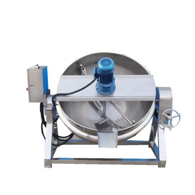 China Vegetable Processing Plant Peanut Butter Stirrer Kettle 200L Lined Home Used Automatic Fruit Jam Cooking Machine for sale