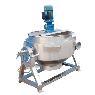 China Vegetable processing plant planetary stirrer or curry paste mixing coated kettle for sale