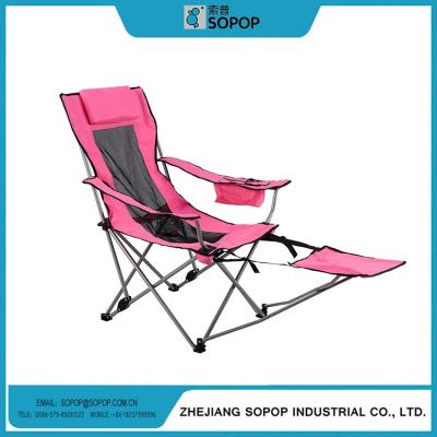 China Adjustbable Positioning Locks And Plugs Chair Popular Cheap Aluminum Luxury Lightweight Portable Folding Beach Chaise Lounge Chair for sale