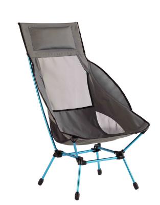 China 2021 Ultralight Aluminum Folding Chair 7075 Outdoor Lightweight Camping Chair Sopop Fishing Chair With High Back And Pillow for sale