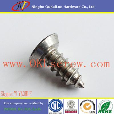 China Stainless Steel Flat Head Undercut Self Tapping Screws for sale