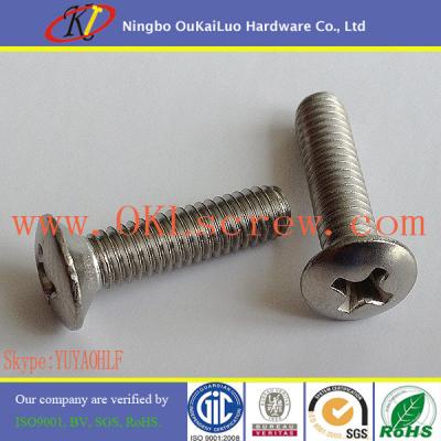 China Stainless Steel Phillips Oval Head Machine Screws for sale