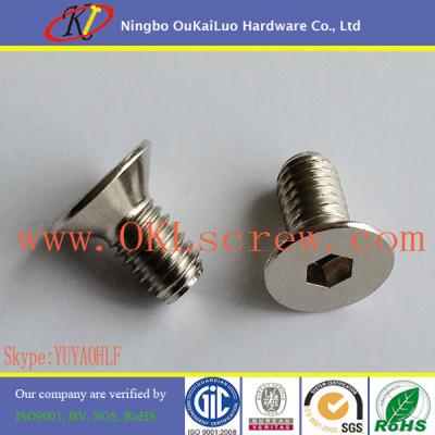 China Stainless Steel CSK Head Hexagon Socket Machine Screws for sale