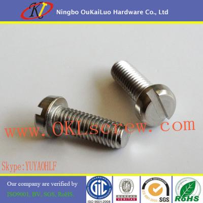 China DIN 84 Stainless Steel Slotted Cheese Head Machine Screws for sale