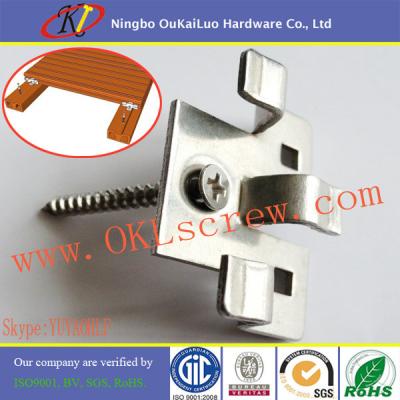 China Stainless Steel WPC Decking Clips and Screws for sale