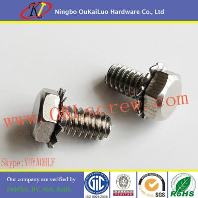 China Stainless Steel Hex Head External Tooth Lockwasher SEMS Screw for sale