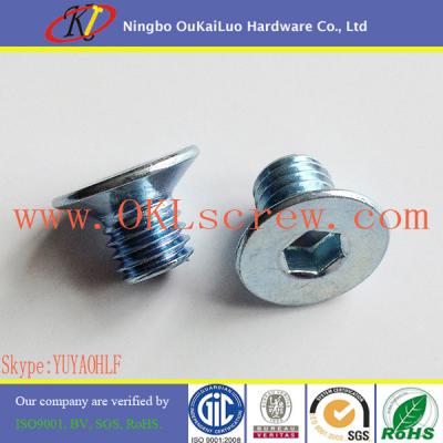 China Galvanized Hexagon Socket Countersunk Head Machine Screws for sale