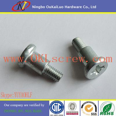 China White Zinc Plated Phillips Pen Head Shoulder Screws for sale