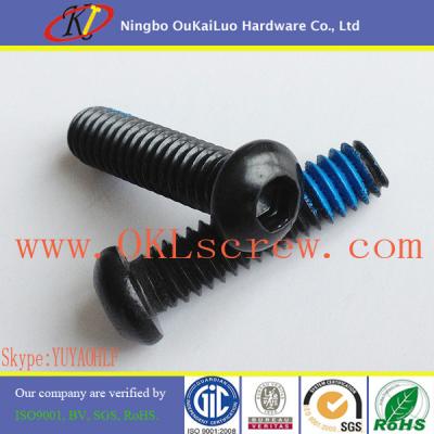 China Black Galvanized Hexagon Socket Button Head Machine Screws for sale