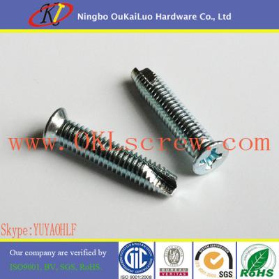 China Steel Zinc Plated Countersunk Head Phillips Type 23 Thread Cutting Screws for sale