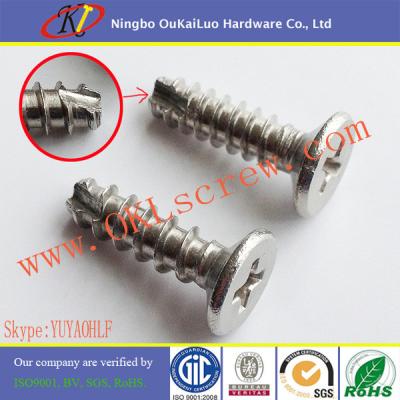 China Phillips Flat Head Stainless Steel Thread Cutting Screws for Plastic for sale