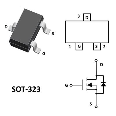 China 2N7002W original low and medium voltage MOSFET transistor 60V 0.34A from SOT-323 for sale