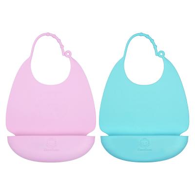 China OEM/ODM food grade silicone baby ware washable eco-friendly baby bibs bpa free plastic unbreakable bibs for sale