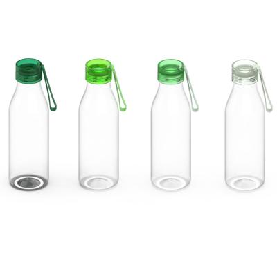 China China Manufacturer Stocked Coffee Bottle With Rope Milk Tea Bottle Transparent Plastic Water Bottle for sale