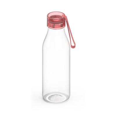 China Hot Sale Stocked Sublimation White Frosted Brief Transparent Juice Bottle Colorful Drinkware PET Water Bottle for sale