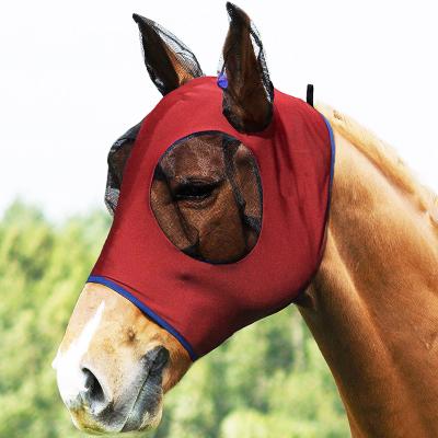 China Free Shipping Lycra Horse Products Horse Ear Hood Hors Fly Veils Horses Rider High Quality Equip for sale