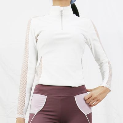 China Wholesale FOB Xiamen Equestrian Apparel For Ladies Equine Shirt Breathable Lady Training Tops Sports Shirts for sale