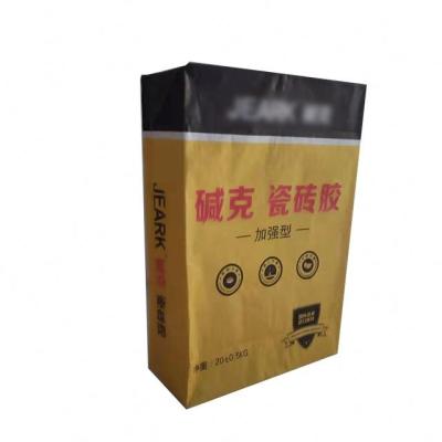 China 100% excellent quality production 25kg cement bag kraft paper valve bag disposable ceramic tile plastic packaging for sale