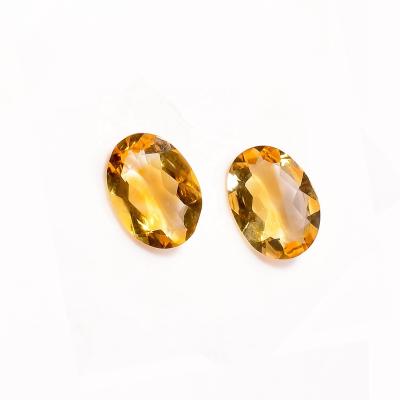 China Wholesale Pleochroic/Pleochroism Topaz Gemstones Experimental Synthetic Topaz Oval Bright Cut Jewelry for sale