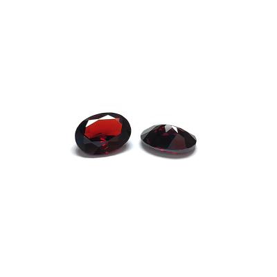 China Elliptical Colored, Inlaid and Calibrated Elliptical Garnet Gemstone Loose Step Cut Gemstone, Natural Garnet for Jewelry Making for sale