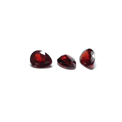 China Color set or fire natural red pear shaped garnet gemstones are used for jewelry wholesale high quality natural garnet for sale