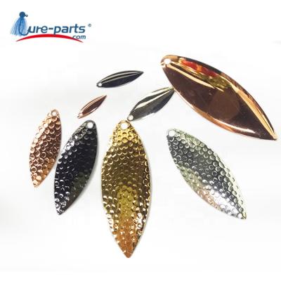 China DIY Fishing Lures Spinner Willow Blades Hammered, Smooth, Nickel or Polished Brass Sizes 0.1, 2, 3, 4, 5.6 for sale