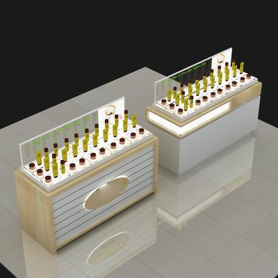 China Eco - Friendly Wood Cosmetic Showcase Cabinets Cosmetic Showcase Cabinet Display Counters for sale