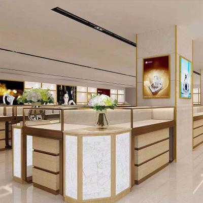 China Eco - Friendly Modern Jewelry Display Showcase For Jewelry Store Display Furniture Design for sale