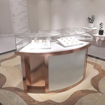 China Eco - Friendly Design Customized Jewelry Display Store Jewelry Store Showcase Counter for sale