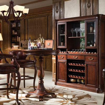 China Eco-friendly Modern Luxury Home Living Room Wood Furniture Wine Display Storage Cabinet for sale