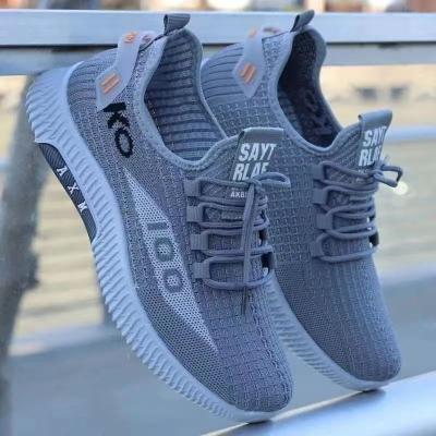 China High quality custom made men's sport casual knitting ruffles fashion trend men's running shoes for sale