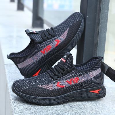 China Fashion Trend 39-44 High Quality Breathable Mesh Black Running Sports Tennis Shoes Men for sale