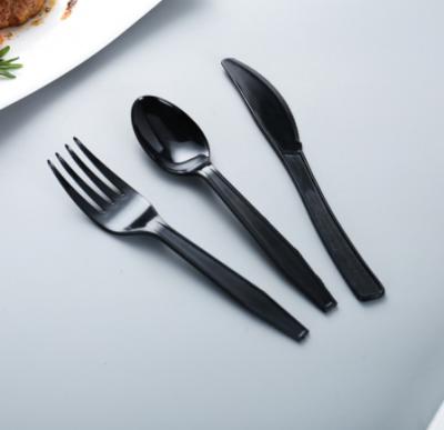 China Environmentally Friendly Disposable Plastic Tableware Disposable Plastic Tableware Spoon Fork Knife Disposable Cutlery Set for sale