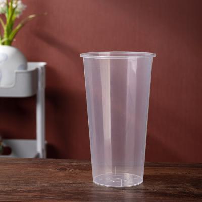 China With Cover Wholesale Custom Logo Printing Clear Plastic Drinking Disposable Cup for sale