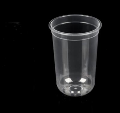 China With transparent cover factory direct sale take away juice plastic coffee disposable cup with lid for sale