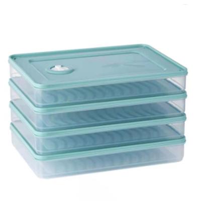 China Freshness Preservation PP Multilayer Plastic Transparent Dumpling Dumpling Box For Kitchen Refrigerator for sale